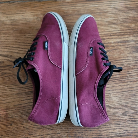 VANS Maroon Canvas Sneaker Size 11 - Picture 4 of 5